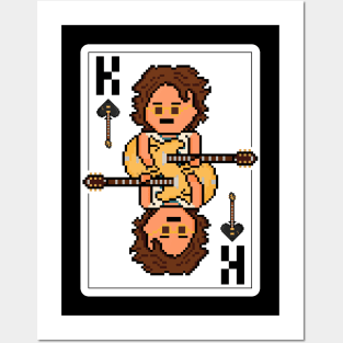 Pixelrockstars King of Spades Playing Card Posters and Art